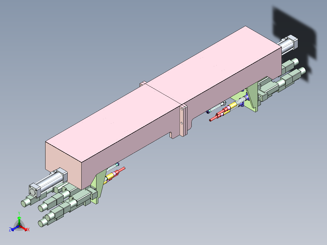 螺帽对称拧紧设备设计正等轴测图