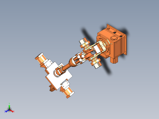 圆管物料的三爪抓取机械手