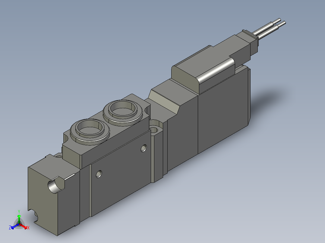 电磁阀SM-5101-L-24_VDC正等轴测图