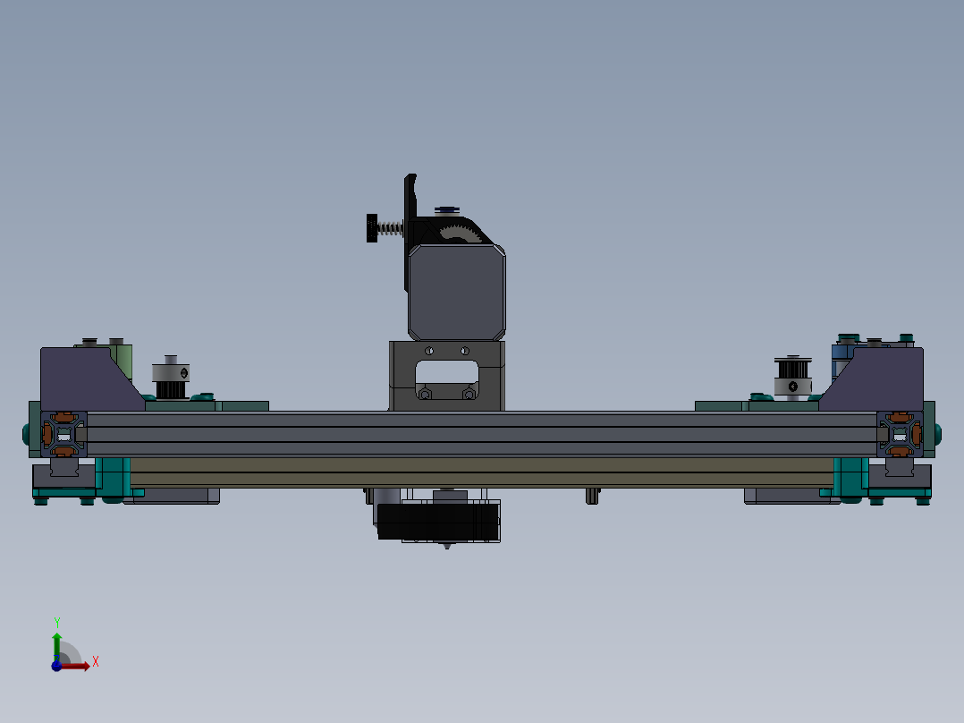 3D打印机的一部分前视图