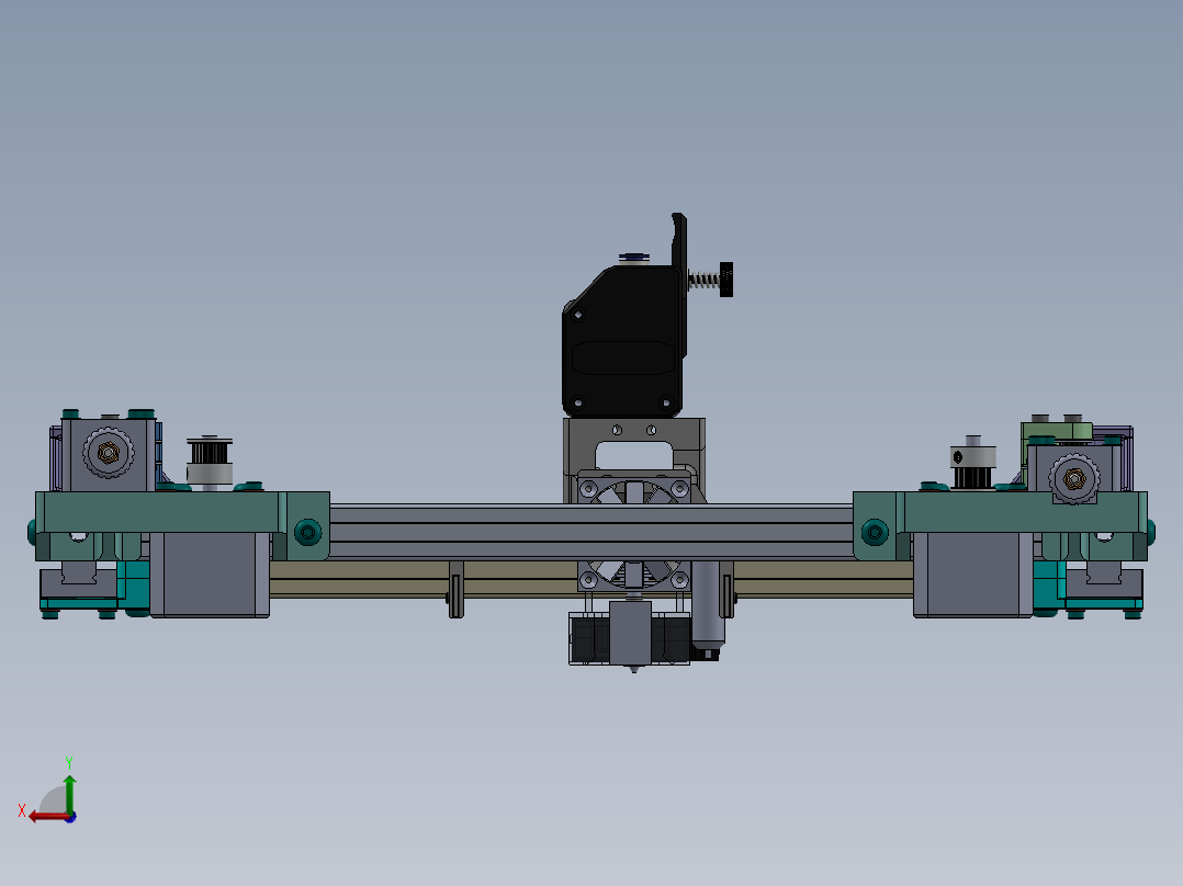 3D打印机的一部分后视图