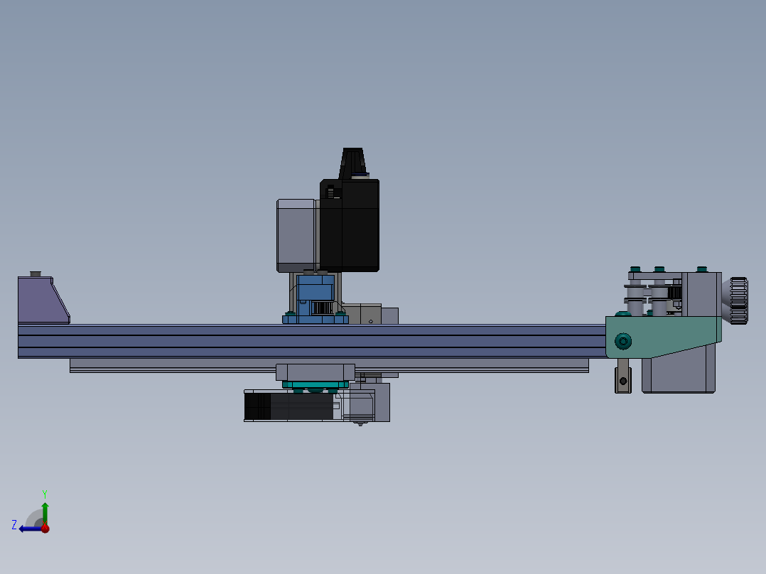 3D打印机的一部分右视图