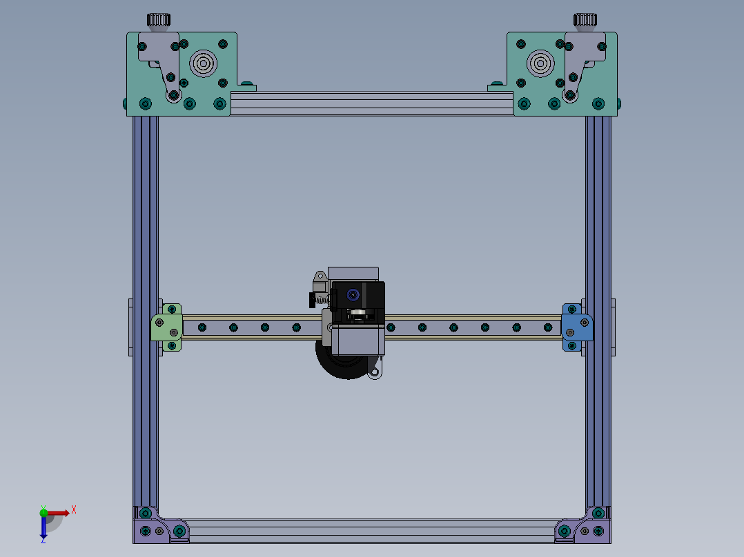 3D打印机的一部分俯视图