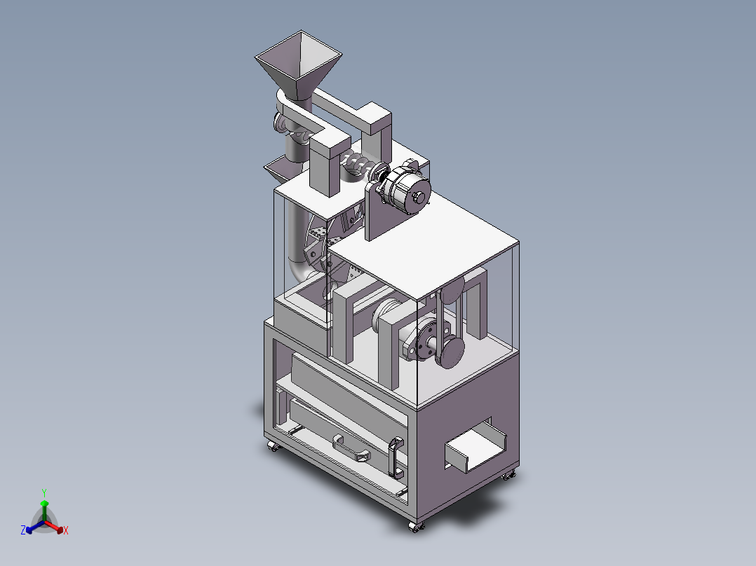 粉碎研磨一体化设备正等轴测图