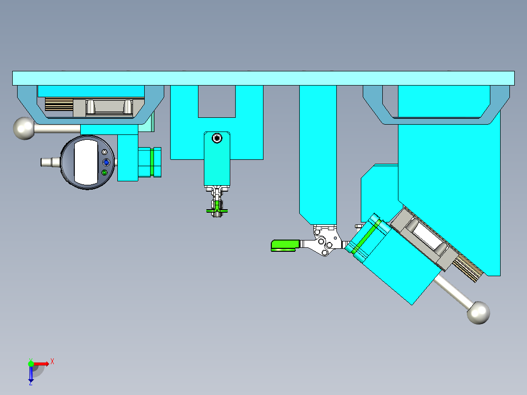 汽车测量夹具measuring-jig-2833-模型格式为 stp俯视图