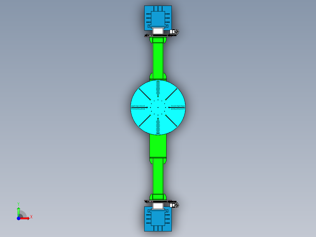 二轴转盘变位机设计前视图