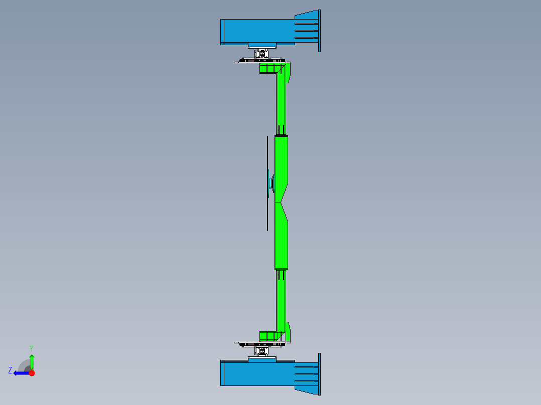 二轴转盘变位机设计右视图