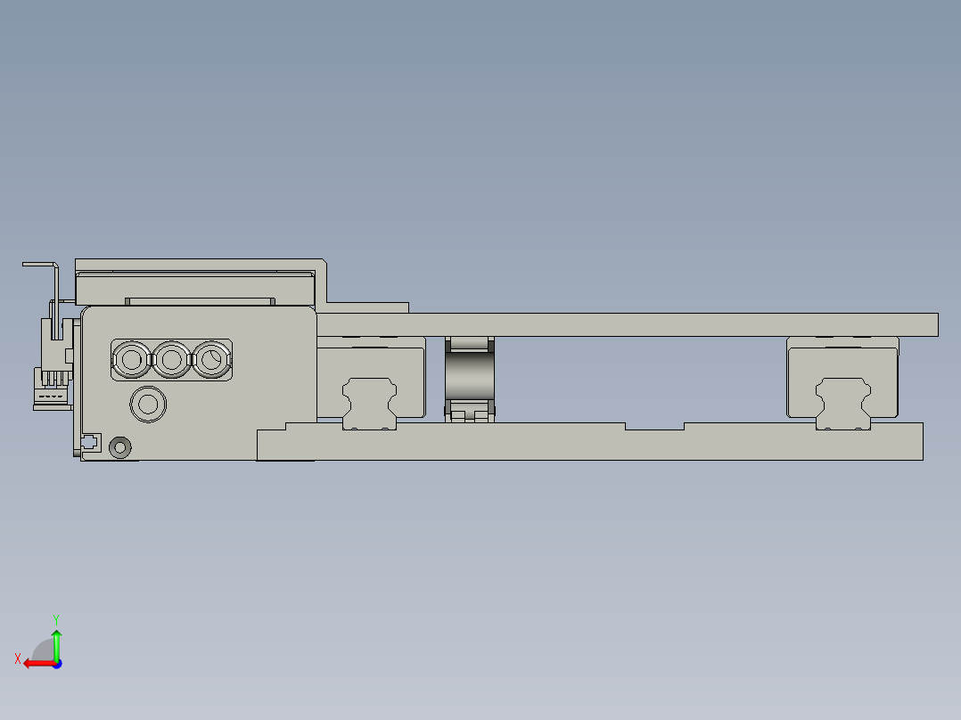 平移滑台后视图