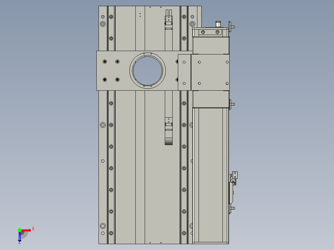 平移滑台俯视图