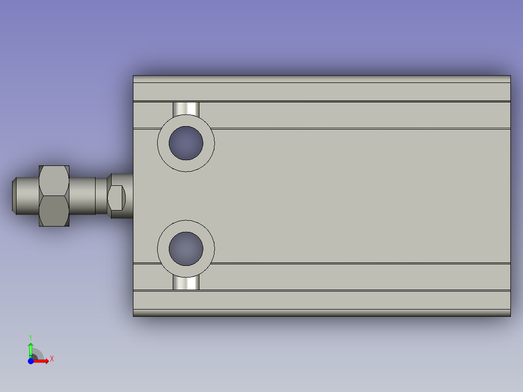 多位置固定气缸MD16x10S亚德客前视图