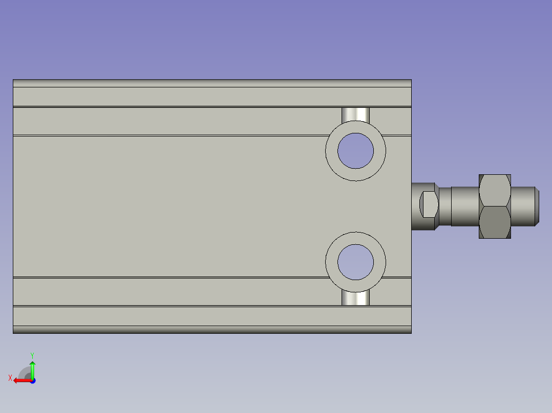 多位置固定气缸MD16x10S亚德客后视图