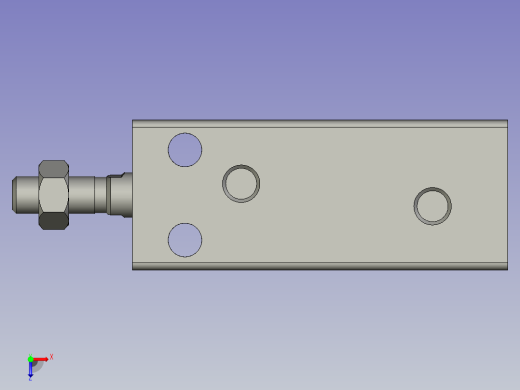 多位置固定气缸MD16x10S亚德客俯视缩略图