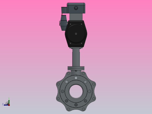 通径80，RV Q641F法兰式气动球阀[RVQ641H-16CG]右视缩略图