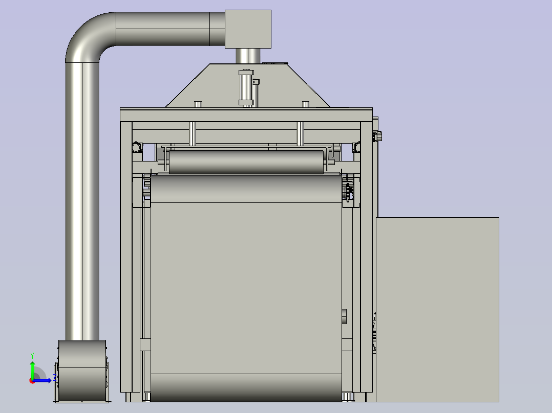 方块地毯清洗装置左视图