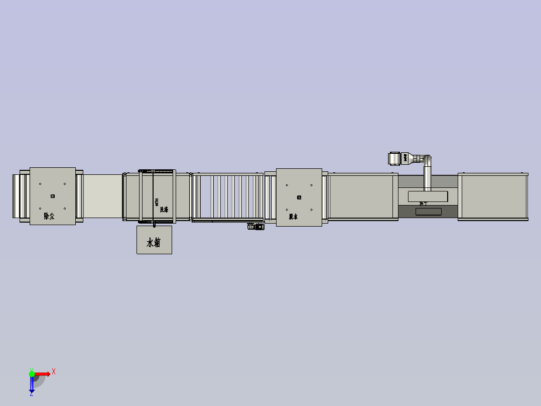 方块地毯清洗装置俯视图