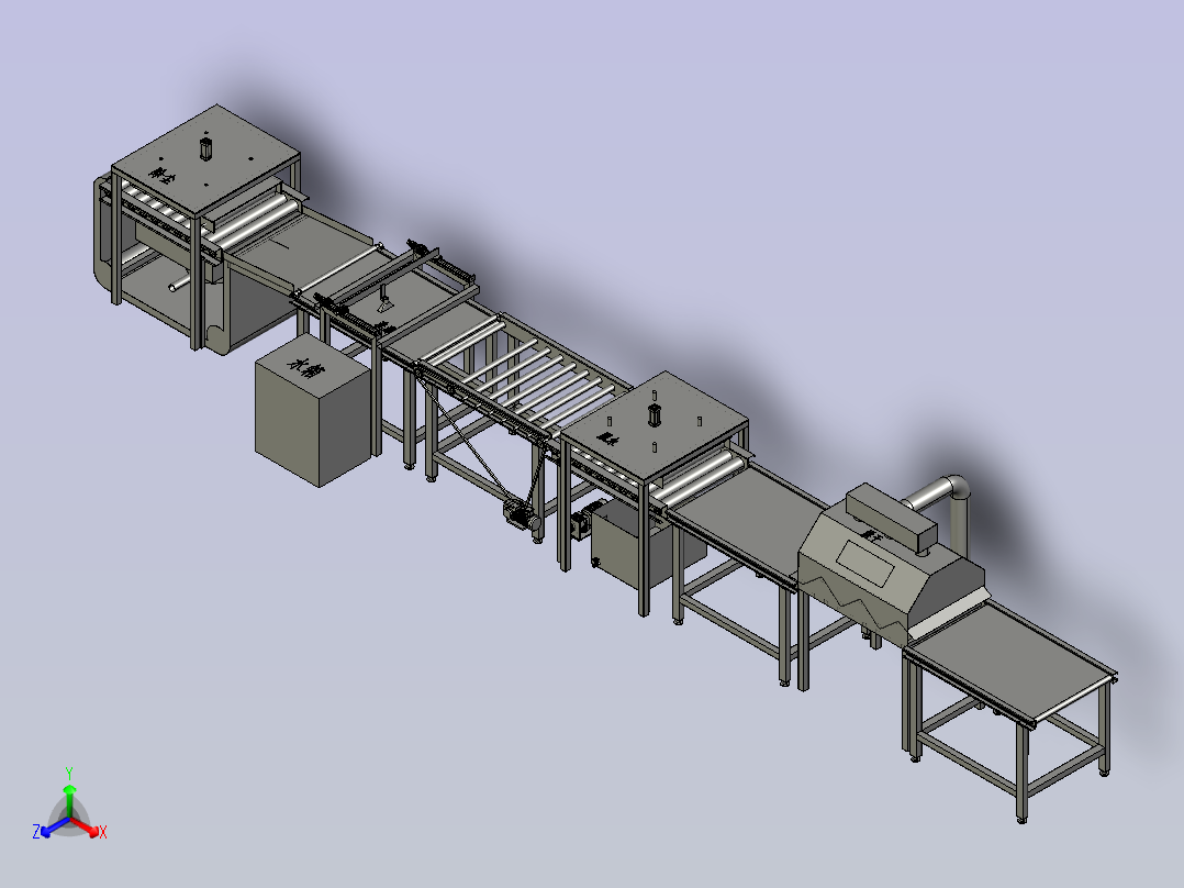 方块地毯清洗装置正等轴测图