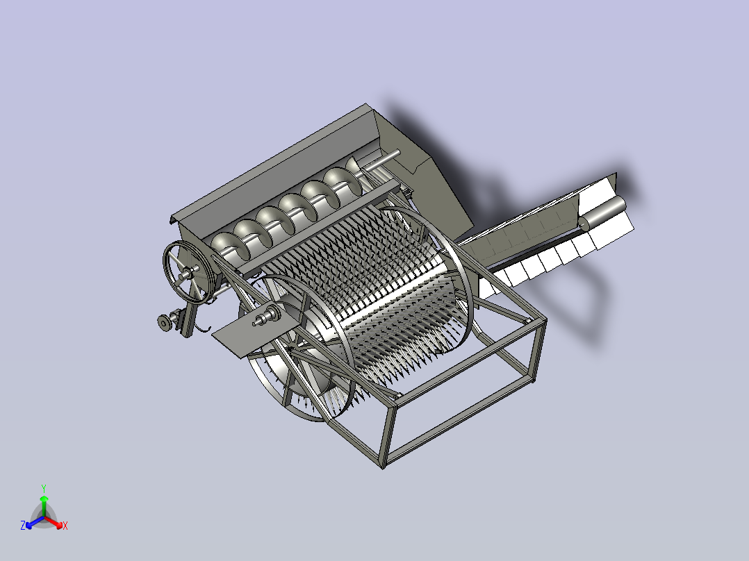牵引式打瓜捡拾一体机主视图