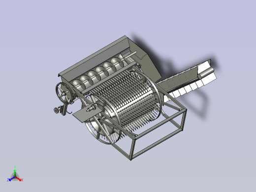 牵引式打瓜捡拾一体机正等轴测缩略图