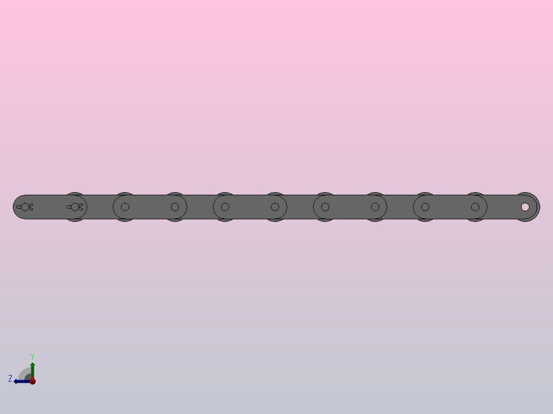 双节距滚子链R型链条_DCR-C212AL-10右视图
