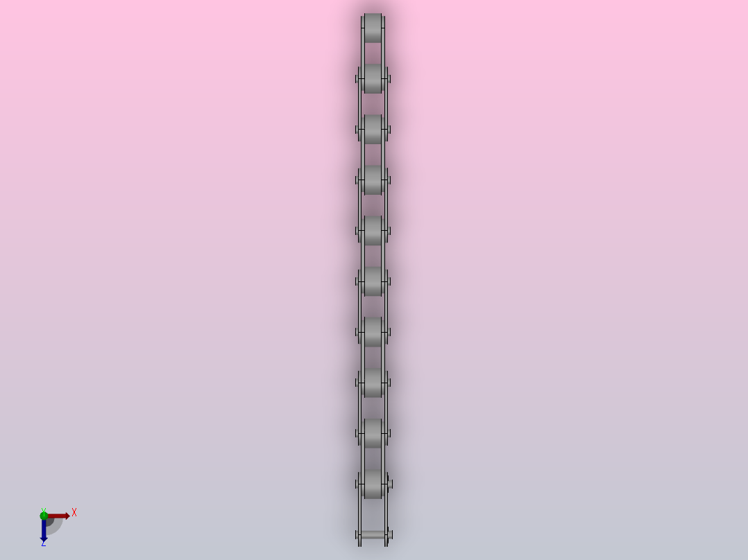 双节距滚子链R型链条_DCR-C212AL-10俯视图