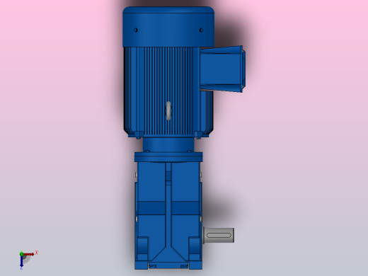 K57底脚轴伸式安装螺旋锥齿轮减速机K57-Y3-4P-24.05-M1-0°-B俯视缩略图
