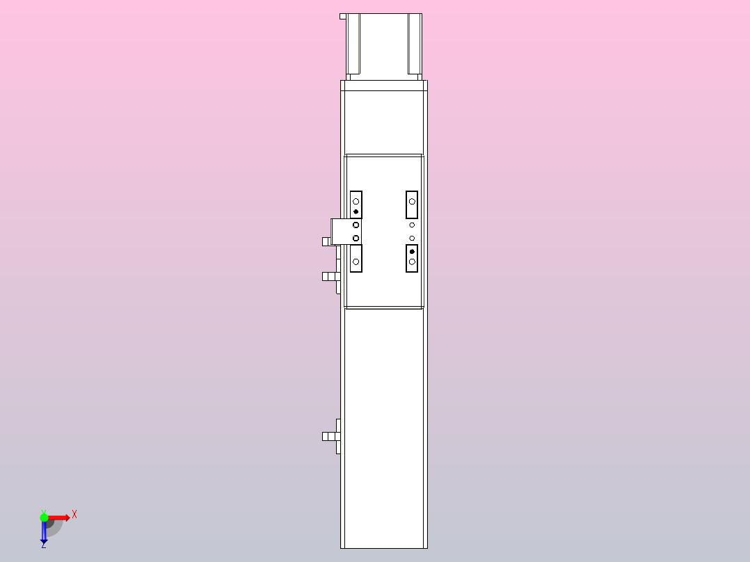 MTH6M标准螺杆滑台[MTH6M-L#-150-BC-57M-C3]俯视图