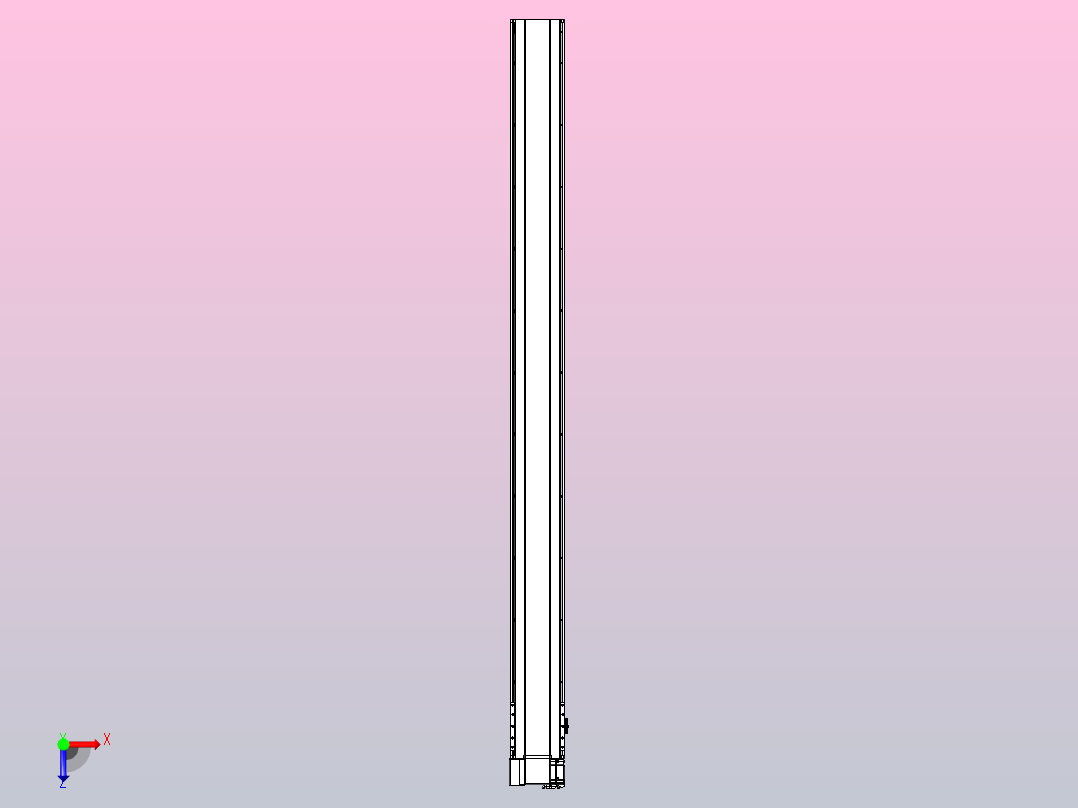 皮带直线轴半封闭可选导轨TPA-HNB-175D-140-L2100-LP-C-P75-N3俯视图