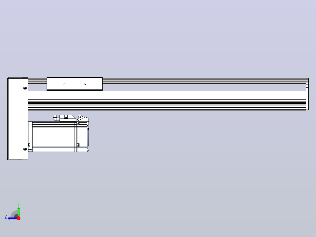 日规模组半封闭丝杆TPA-HNR-105D-1610C-L350-MP-C-P40-N3右视图
