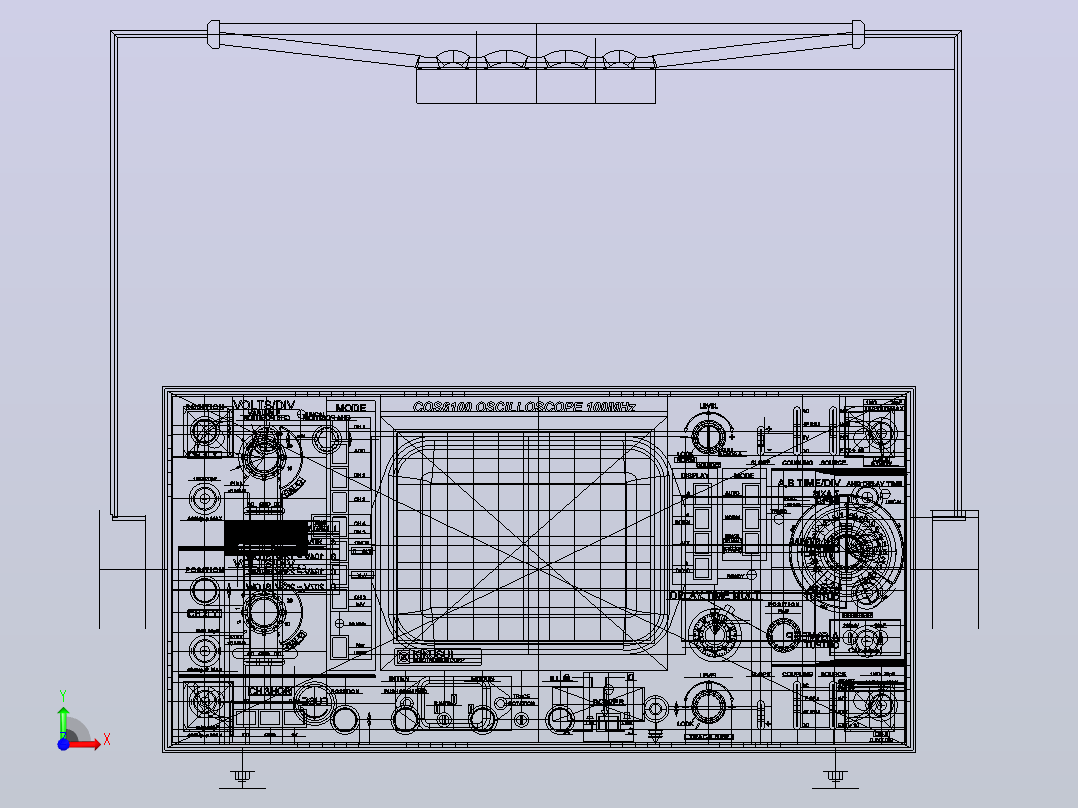 COS6100示波器100MHZ16前视图