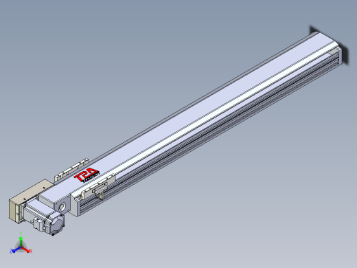 皮带直线轴半封闭可选导轨TPA-HNB-120D-110-L850-ML-Y-P40-N3主视缩略图