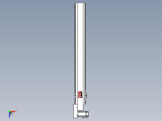 皮带直线轴半封闭可选导轨TPA-HNB-120D-110-L850-ML-Y-P40-N3俯视缩略图
