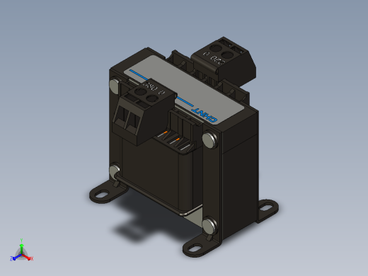 NDK2-50 380V-220V控制变压器三维模型202407