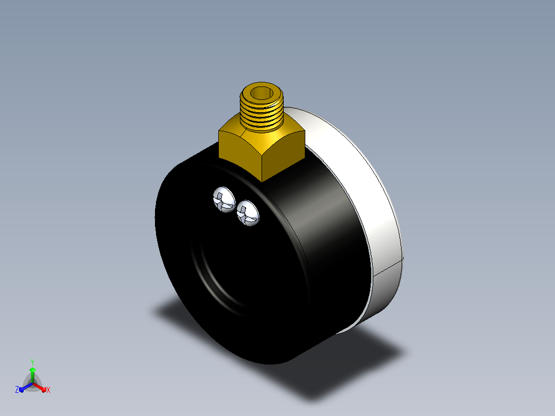 压力表1.6兆帕，1.6 Mpa (232 psi)压力表，带公制M8x1连接螺纹主视图