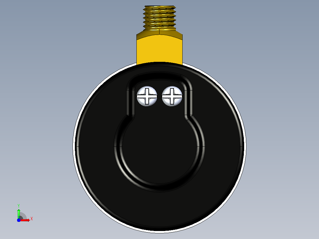 压力表1.6兆帕，1.6 Mpa (232 psi)压力表，带公制M8x1连接螺纹前视图