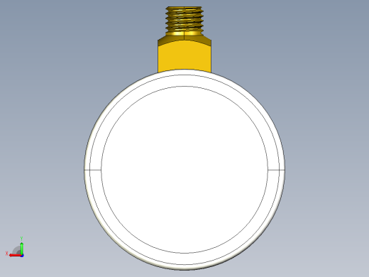 压力表1.6兆帕，1.6 Mpa (232 psi)压力表，带公制M8x1连接螺纹后视缩略图