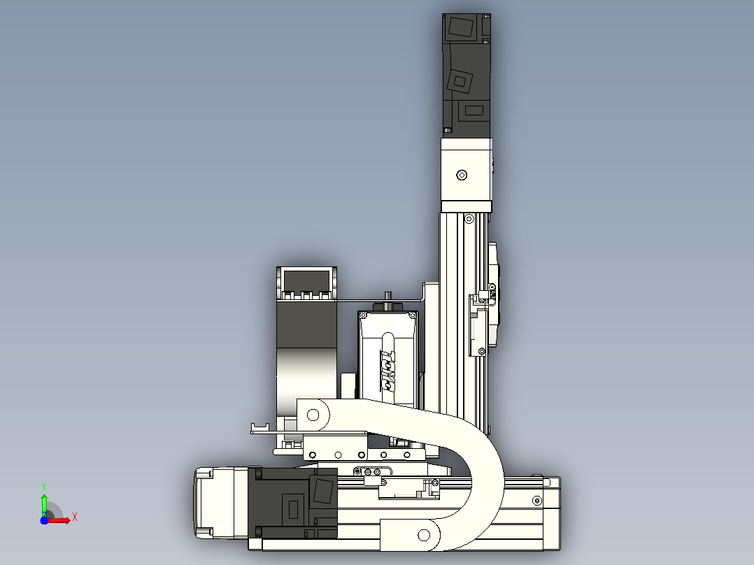 XYGT321-A1-50-100-50-M-C负载1-3KG XYZ三轴滑台 内嵌式 XYGT321-A1 替换台湾东佑达TOYO直线模组前视图