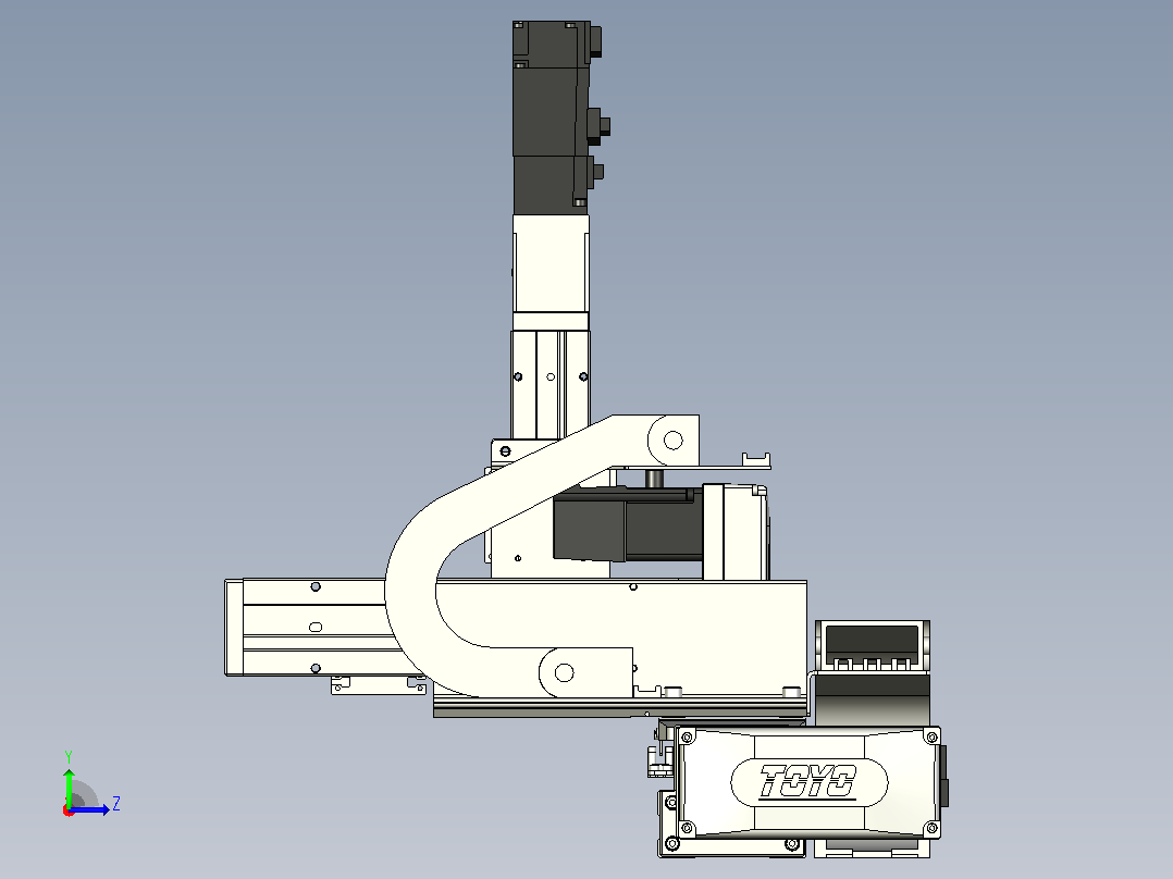 XYGT321-A1-50-100-50-M-C负载1-3KG XYZ三轴滑台 内嵌式 XYGT321-A1 替换台湾东佑达TOYO直线模组左视图