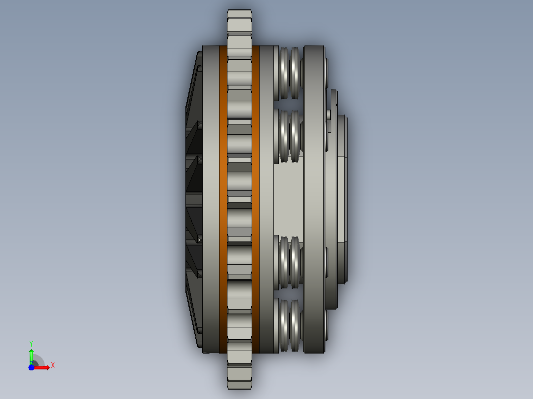 用于轴35mm的安全离合器，链轮Z=30，链条d=15，88 t=25，4 ISO 606-94 KETTEN_FUCHS_Hatorq前视图
