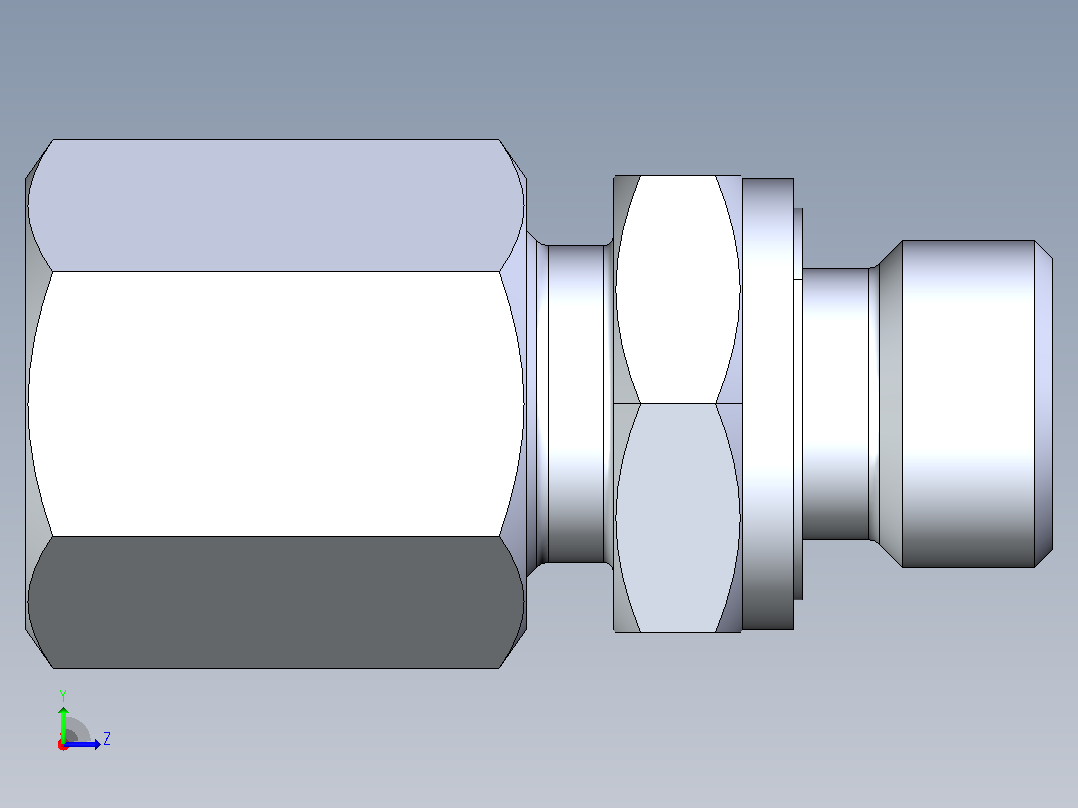 1CM-WD 1CM-WD 公制螺纹胶垫密封柱端[1CM-12-10WD-RN]左视图