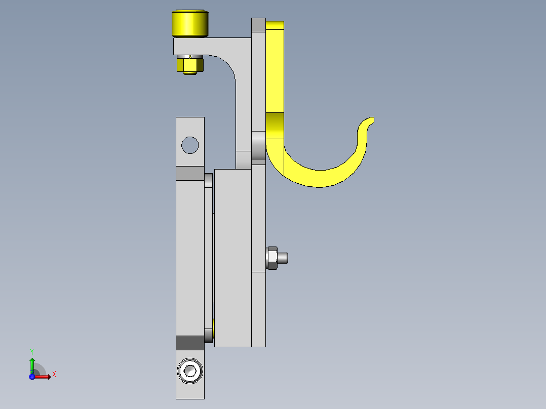 投放、排出工件前视图