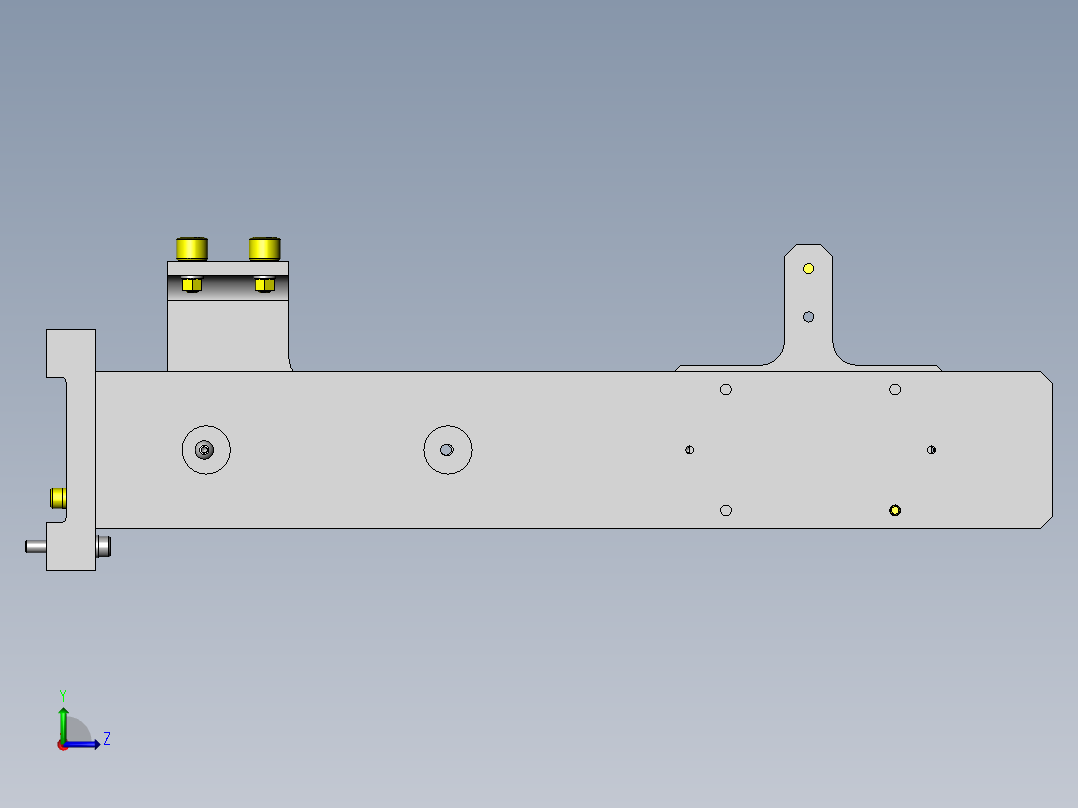 投放、排出工件左视图