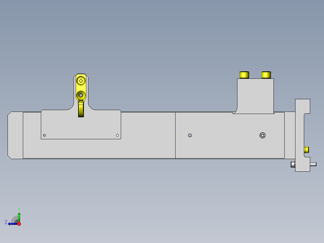 投放、排出工件右视图