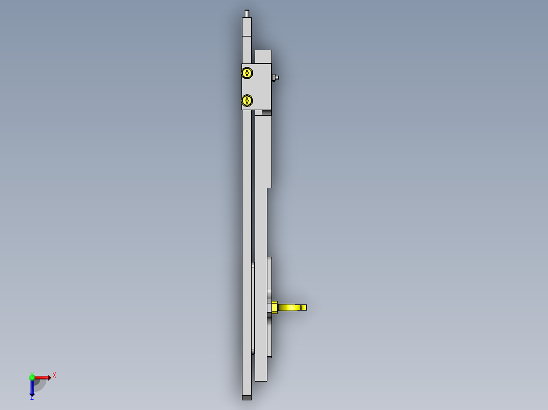 投放、排出工件俯视图
