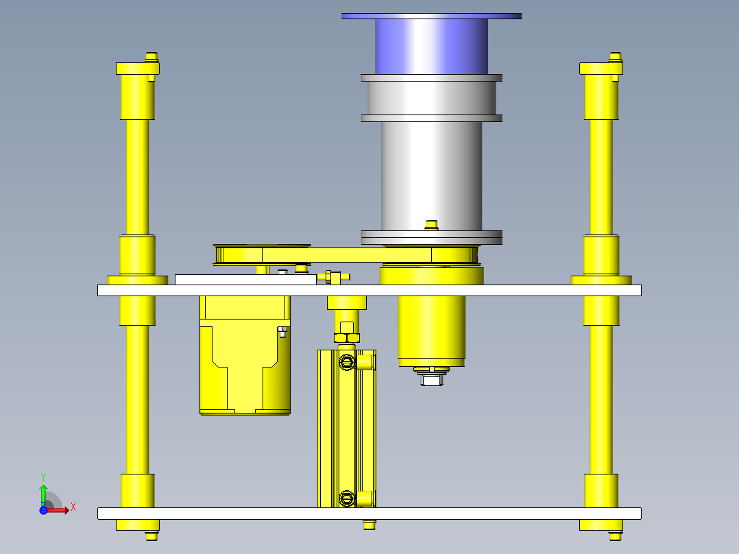 旋转上浮机构前视图