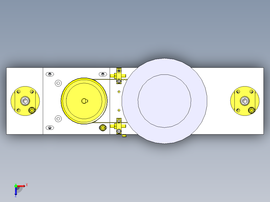 旋转上浮机构俯视图