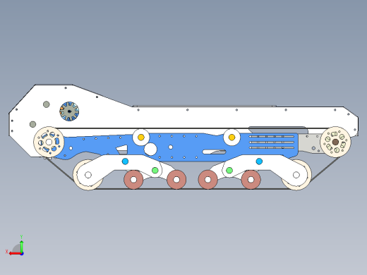 Palette履带车底盘3D模型图纸 x_t格式后视缩略图