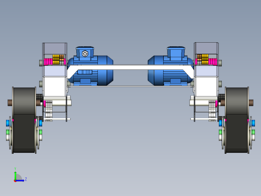 Palette履带车底盘3D模型图纸 x_t格式左视缩略图
