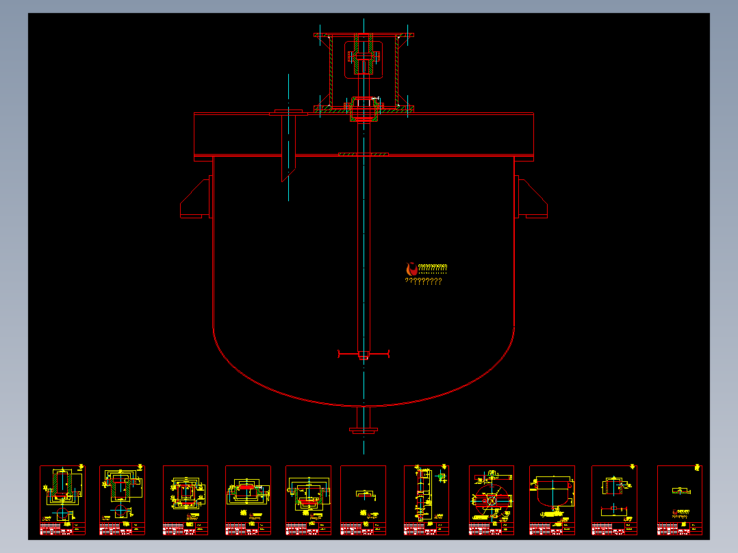 F1分散机(搅拌机)全套制作图