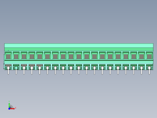 DEGSON DG636 系列 6.357.629.52mm 接线端子-DG636S-6.35-19P-14-00AH前视缩略图