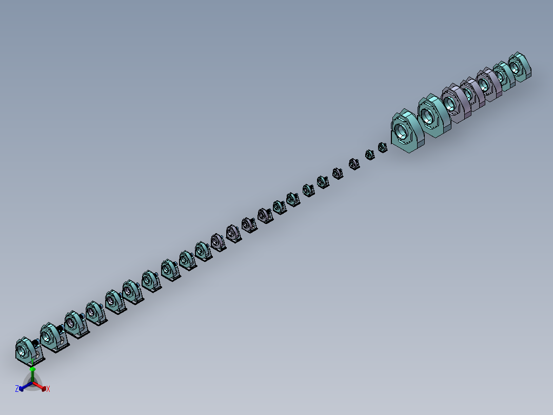 中压离心风机SAB-ZG-Ⅰ系列30款正等轴测图